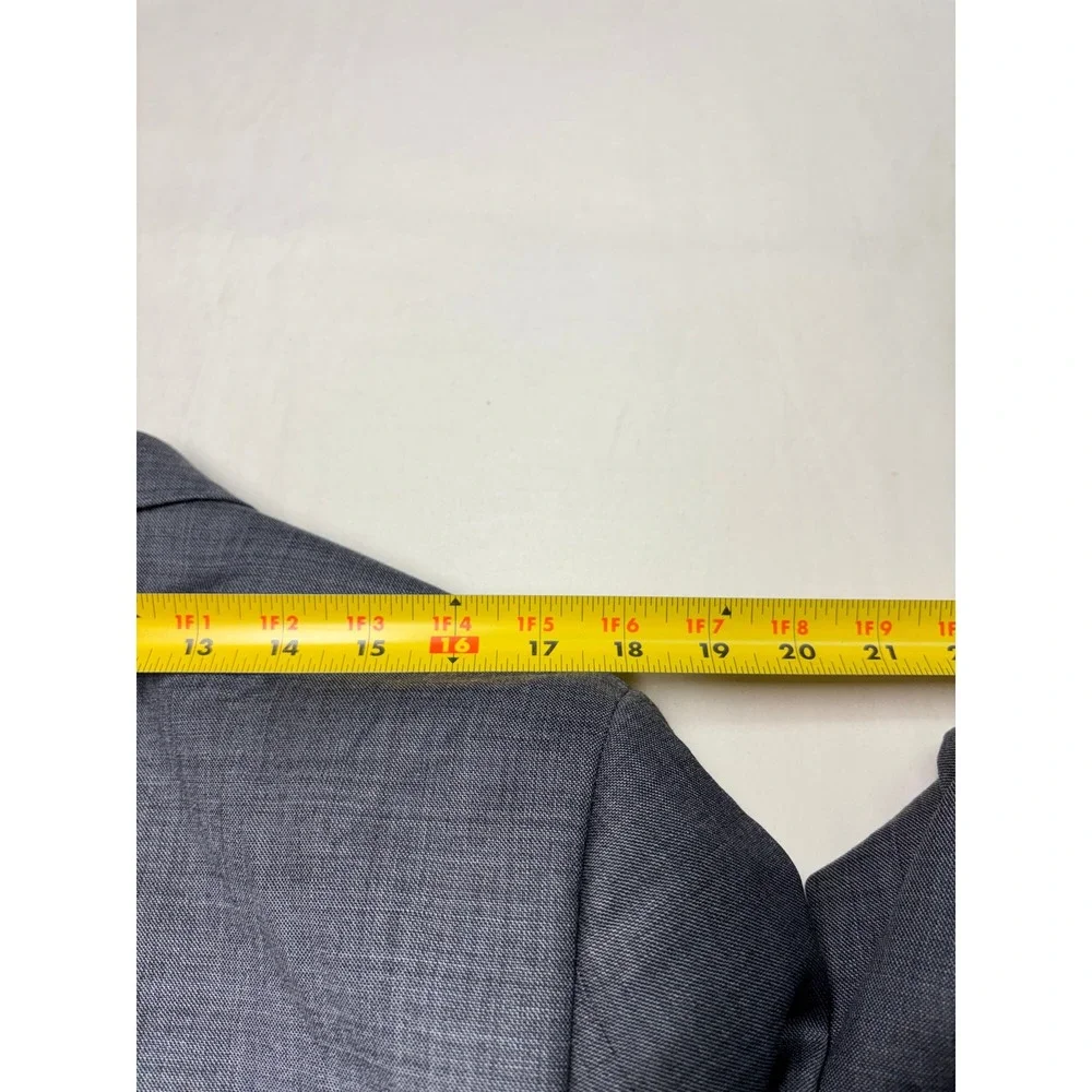 J.Crew Thompson Mens 40S Grey 100% Wool Two Button Suit Jacket Blazer G1730